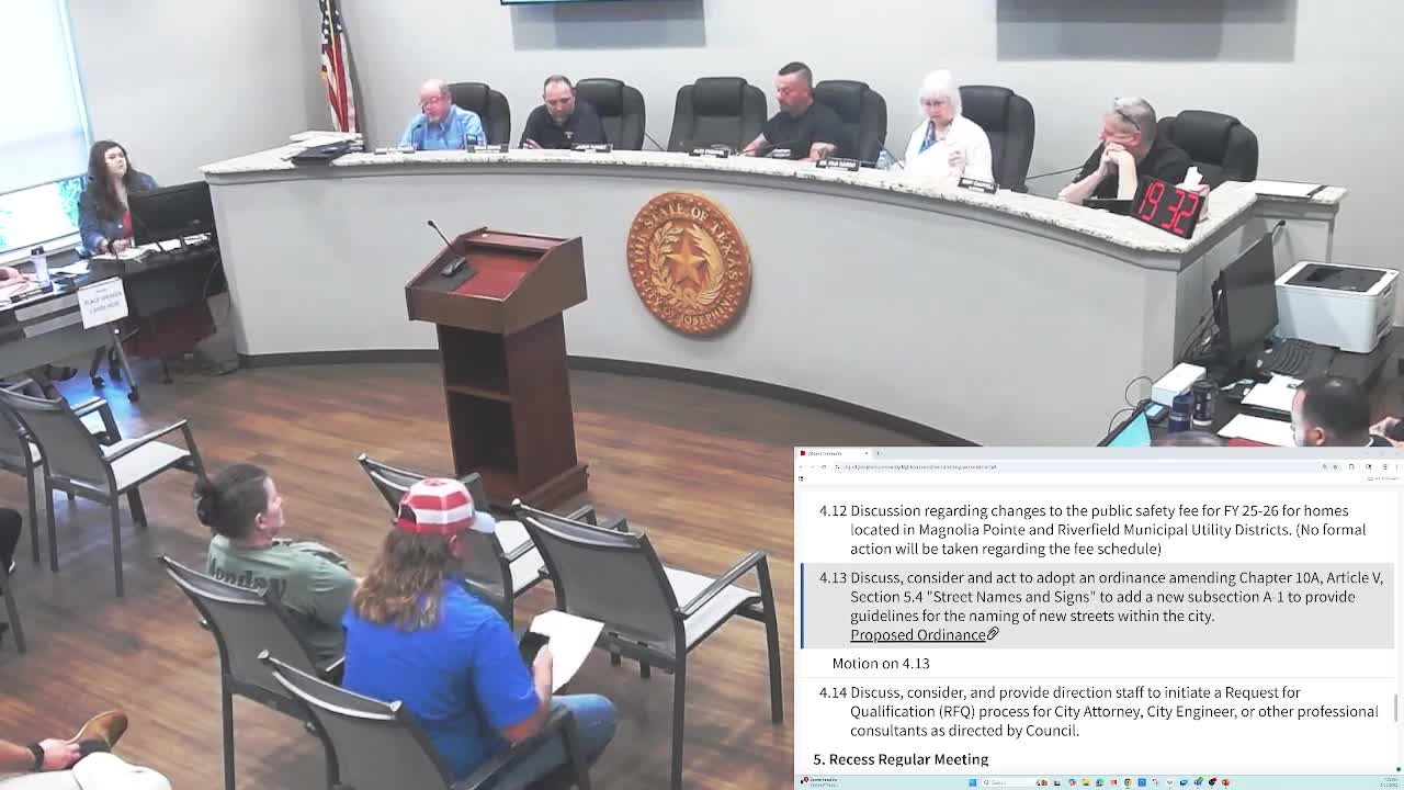 City Council Debates Street Naming Ordinance Amid Conflicting Opinions
