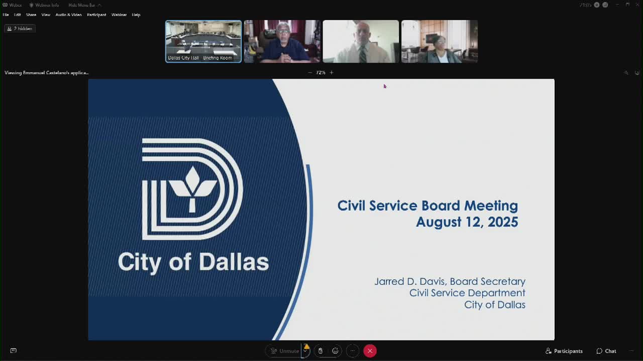 Civil Service Board Reviews Michael Tracy's Rehire Appeal for Dallas Fire Department