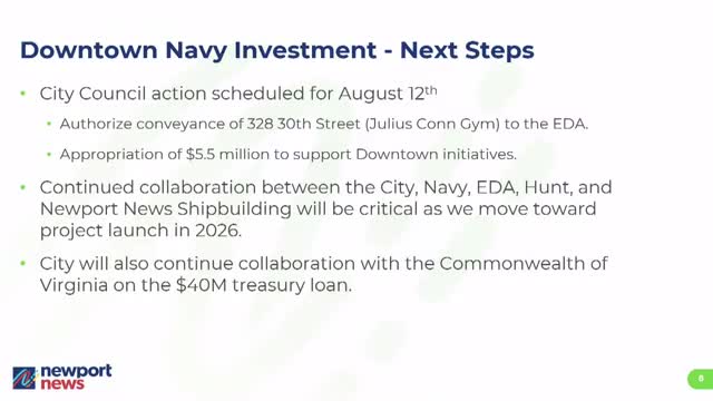 Newport News Mayor Highlights $400 Million Downtown Investment Plans