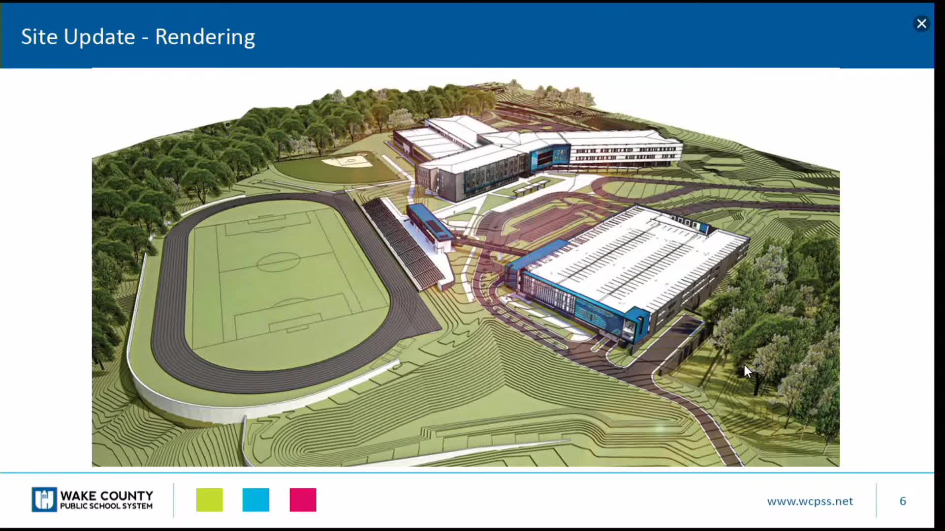 Morrisville High School Plans New Press Box Elevator and Cedar Fork Athletic Facilities
