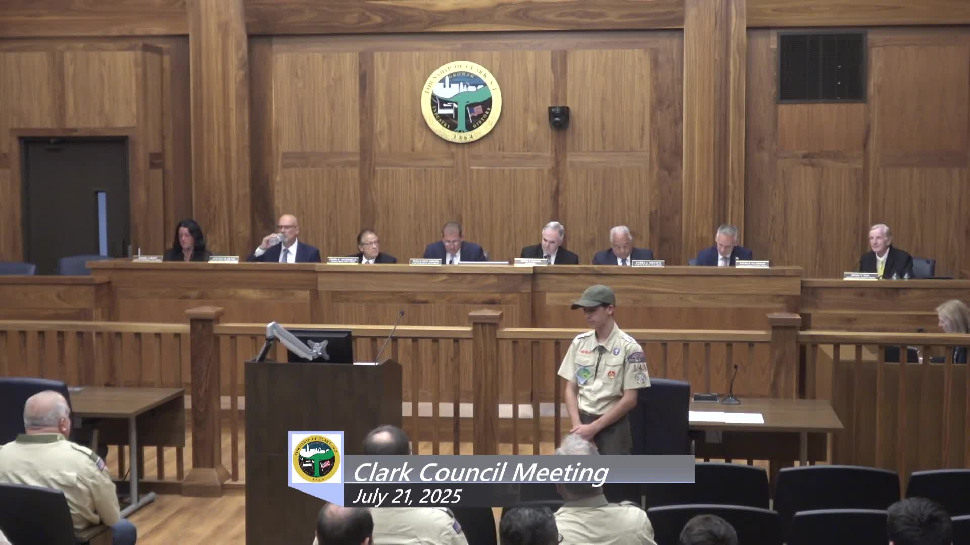 Mayor Albanese Honors Troop Leaders John Cistaro, Ed Marola, and Herman Garcia in Clark