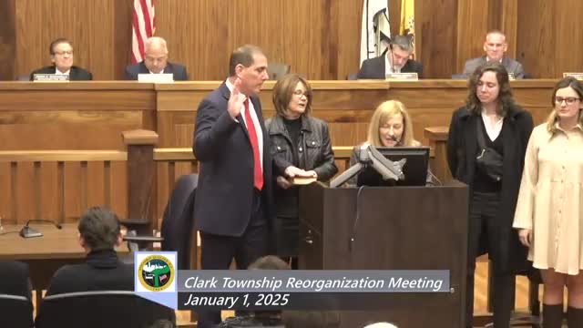 Clark Township Council Reorganizes with Albanese as President and Smith as Vice President
