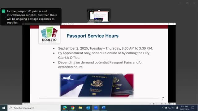 City Council Considers Launching Passport Service Program for Public Appointments