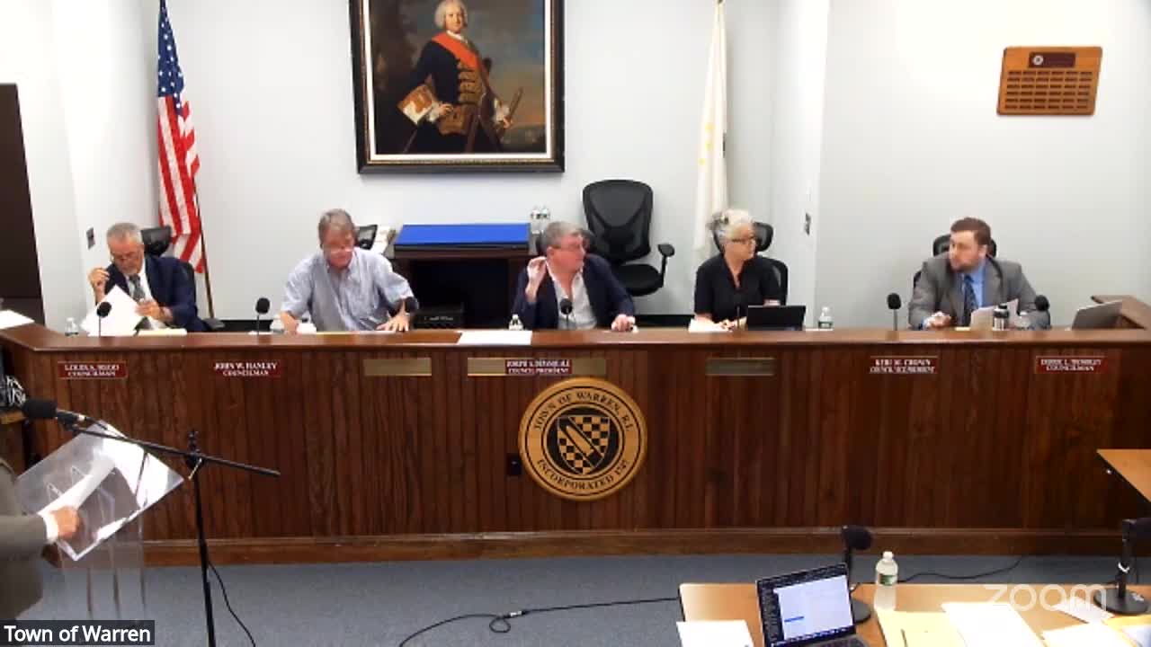 Warren Town Council Approves Multiple Event Licenses Including Clambake and Entertainment