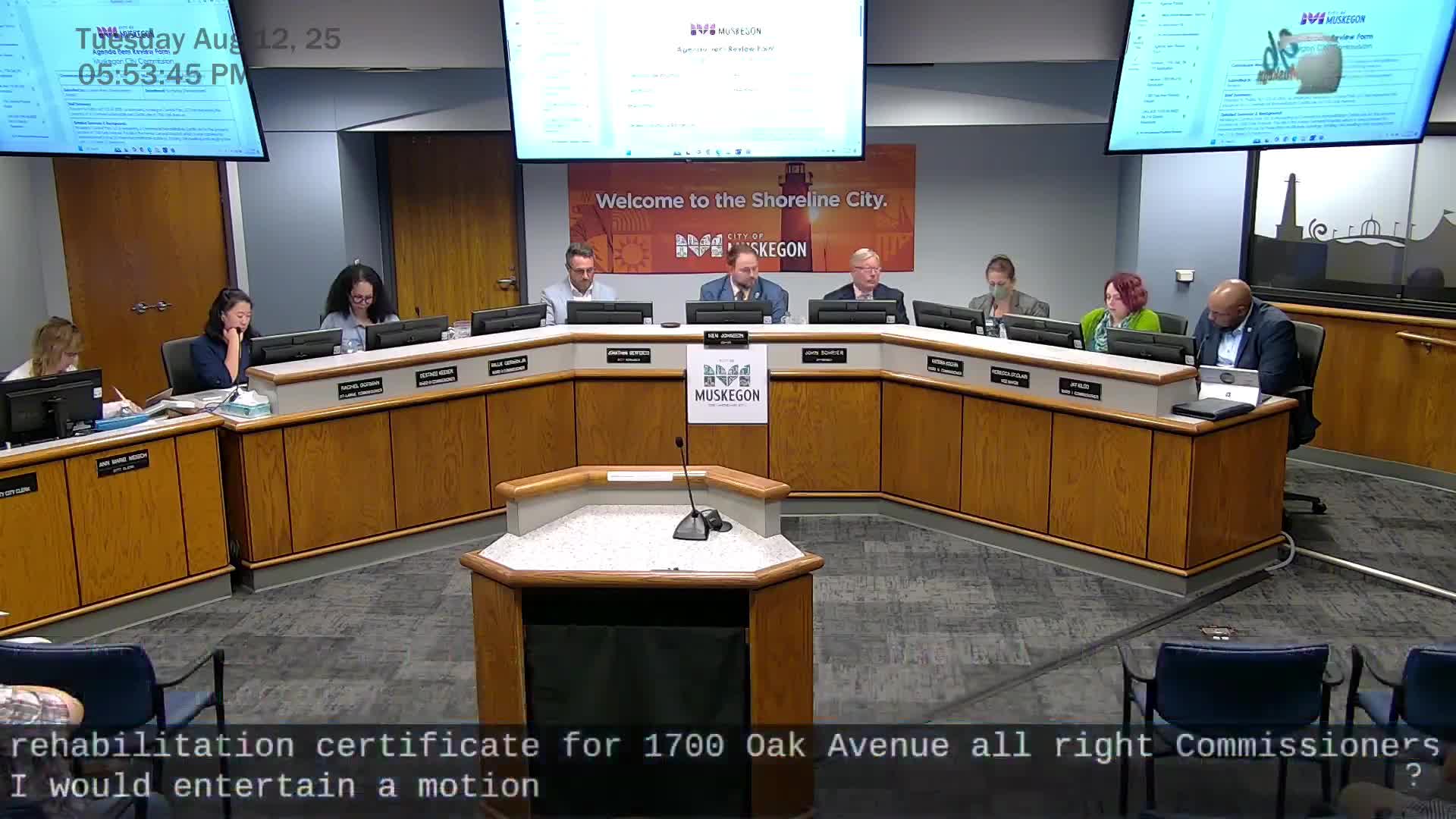 Votes at a glance — Muskegon City Commission, Aug. 12, 2025