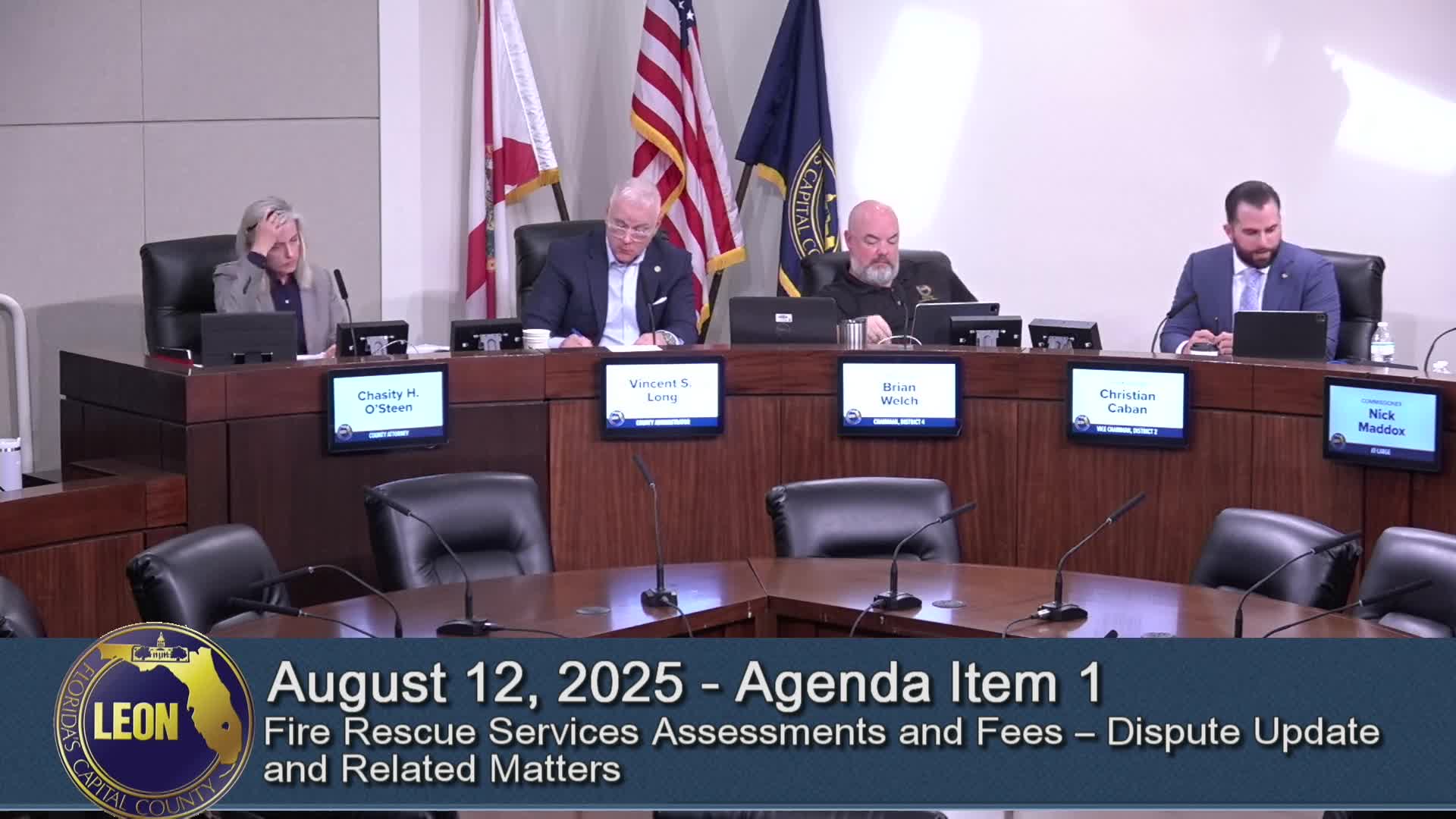 Leon County Commissioners Discuss Public Safety Funding and Resources for Fire Department