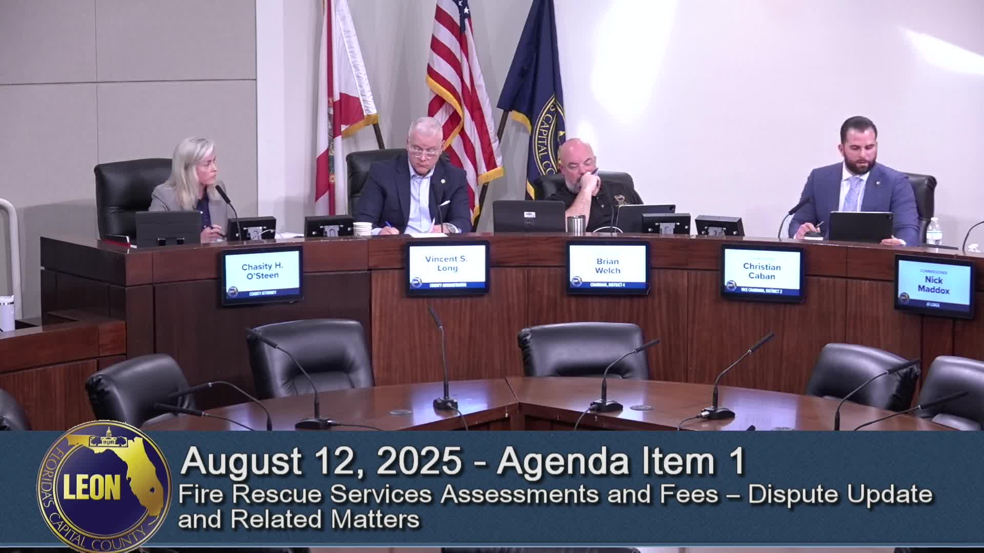 Leon County Commissioners Debate Fire Services Fee Increase and Funding Accountability