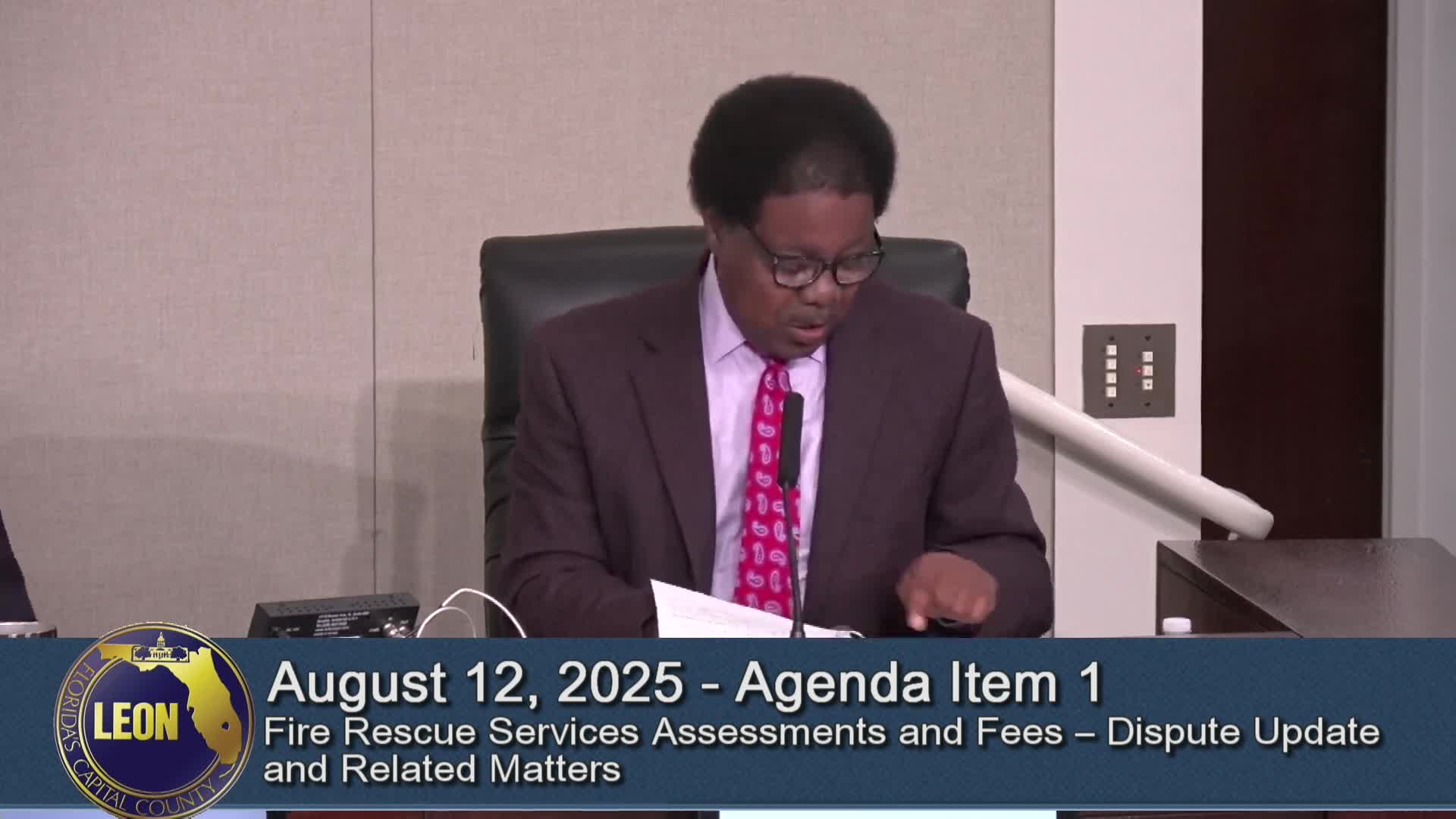 Tallahassee Fire Chief Faces Scrutiny Over Mayor's Service Rate Increase Proposals