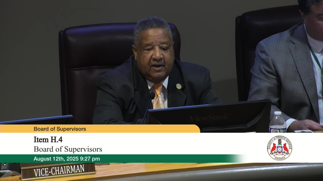 Prince George County Board Authorizes Non-Emergency Ambulance Service and Funding Requests