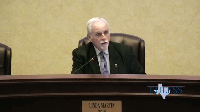 Acting Mayor Leads Meeting in Mayor Martin's Absence