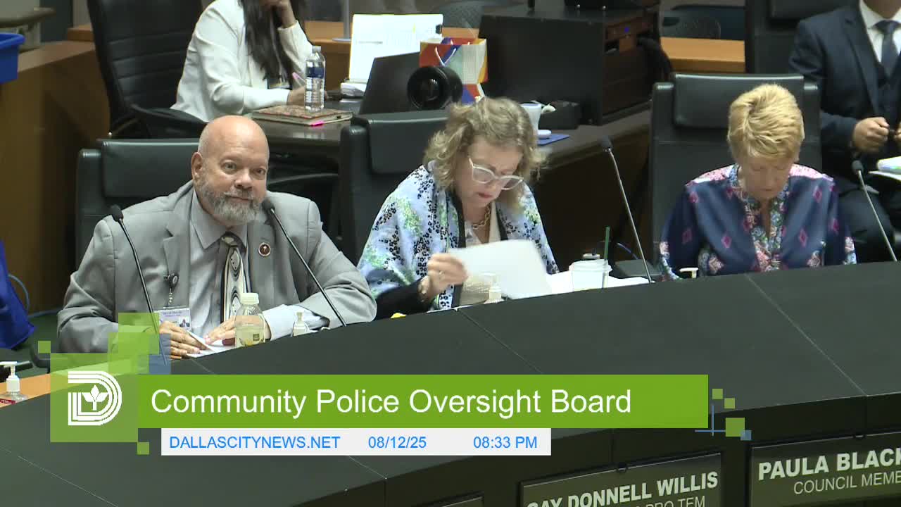 Dallas Community Police Oversight Board Addresses Immigration Concerns and Police Accountability
