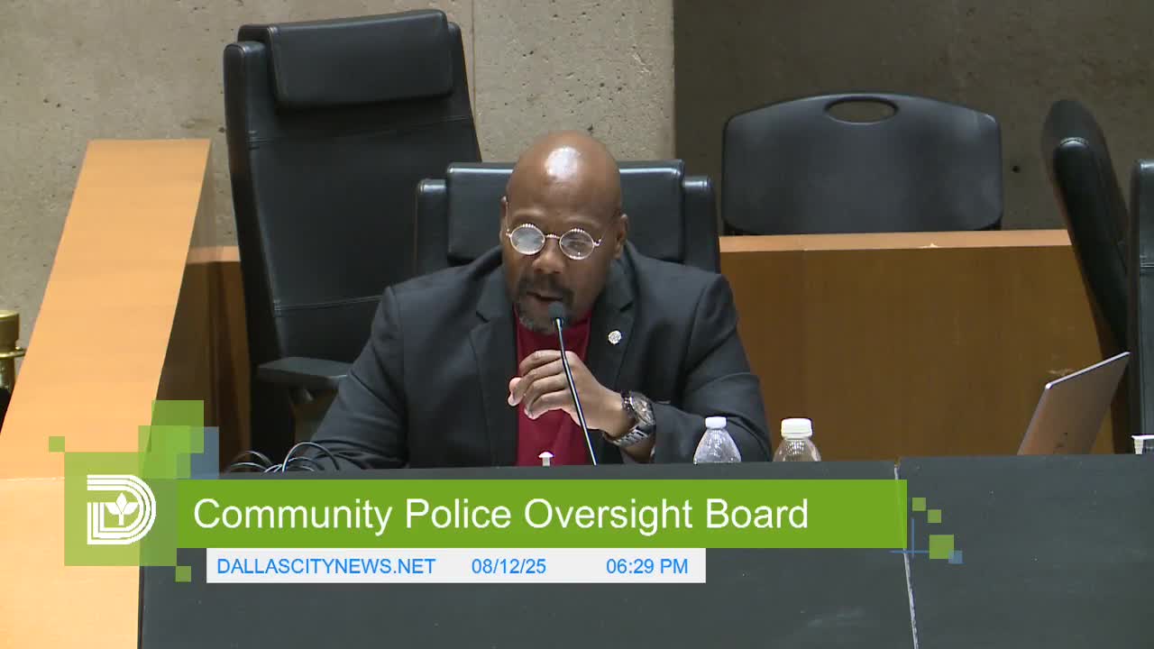 Dallas Police Board Discusses Youth Crime and Promotes Major Greer to Chief of Staff