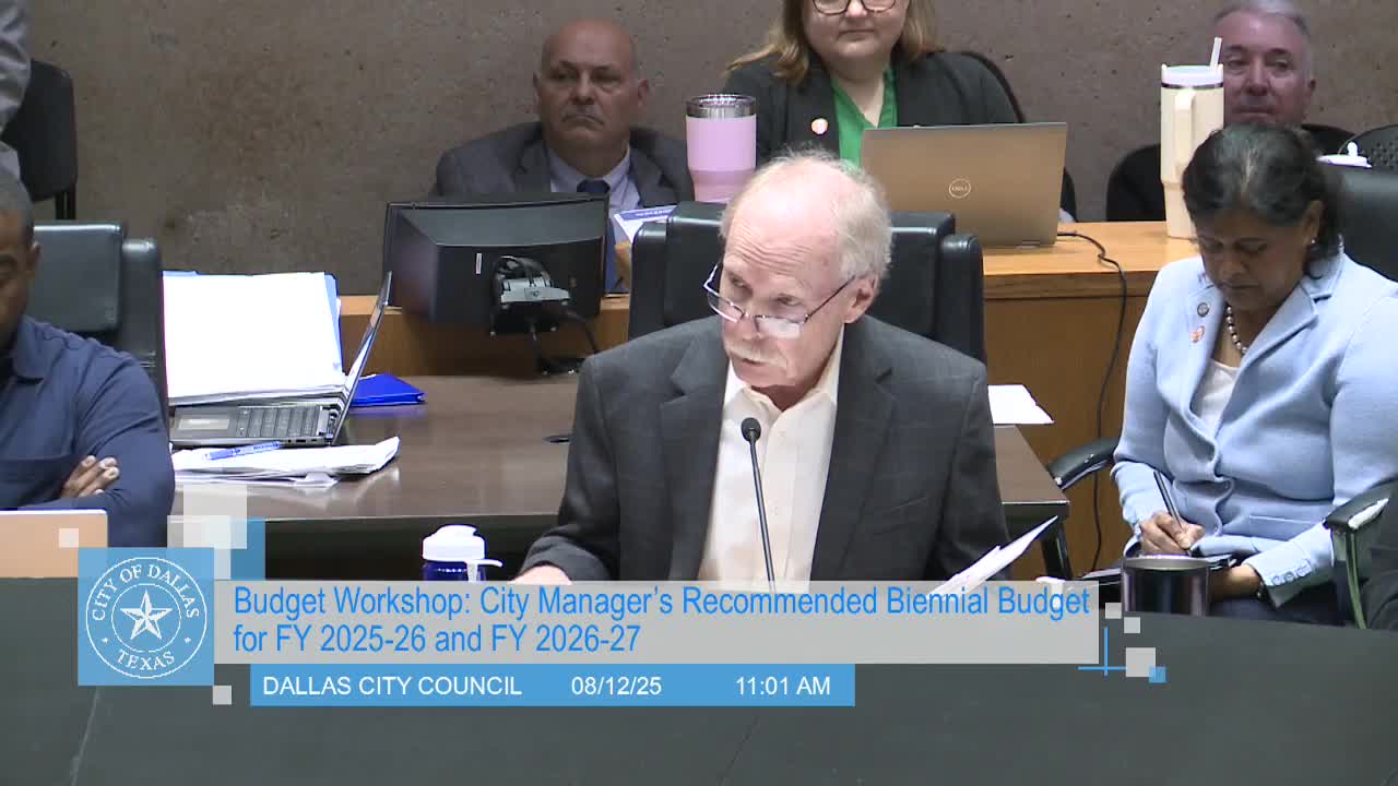 Dallas City Manager discusses sales tax growth strategies with council members