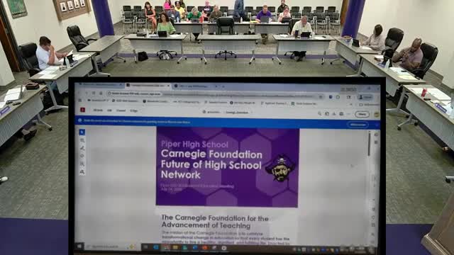 Piper School District joins Carnegie Foundation's Future High School Network for Innovation