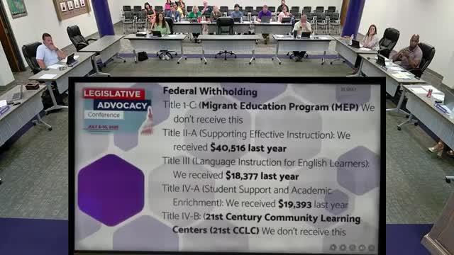 School District Advocates for Release of $2M in Federal Education Funds