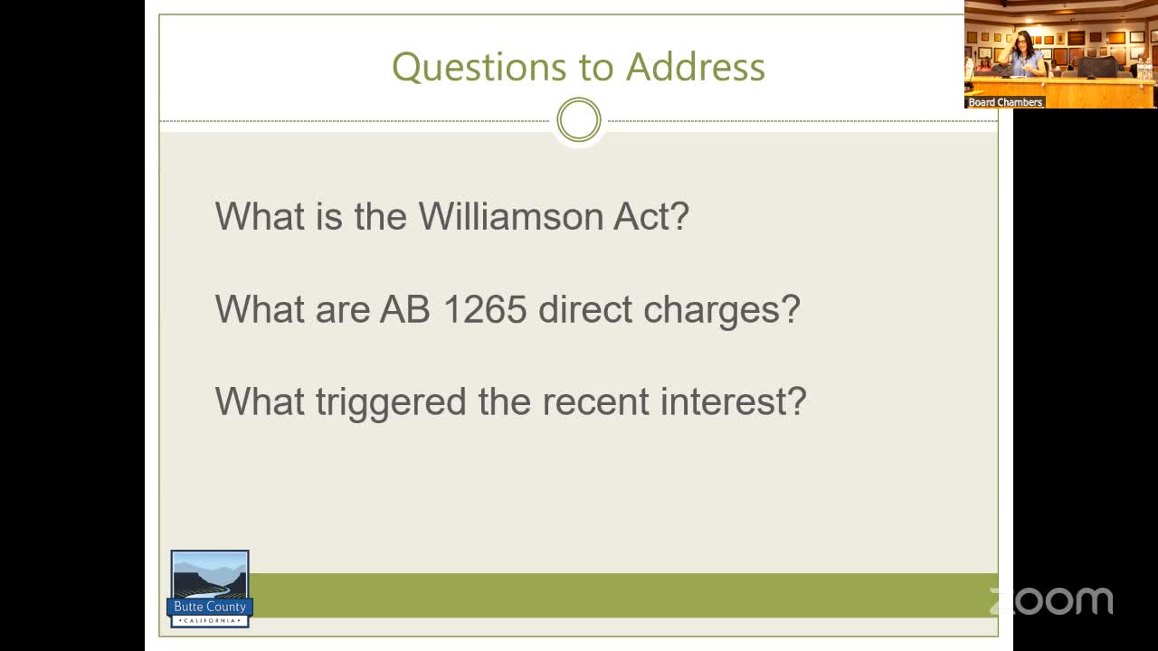 Butte County Assessor Discusses Challenges Facing Williamson Act and Agricultural Property Taxes