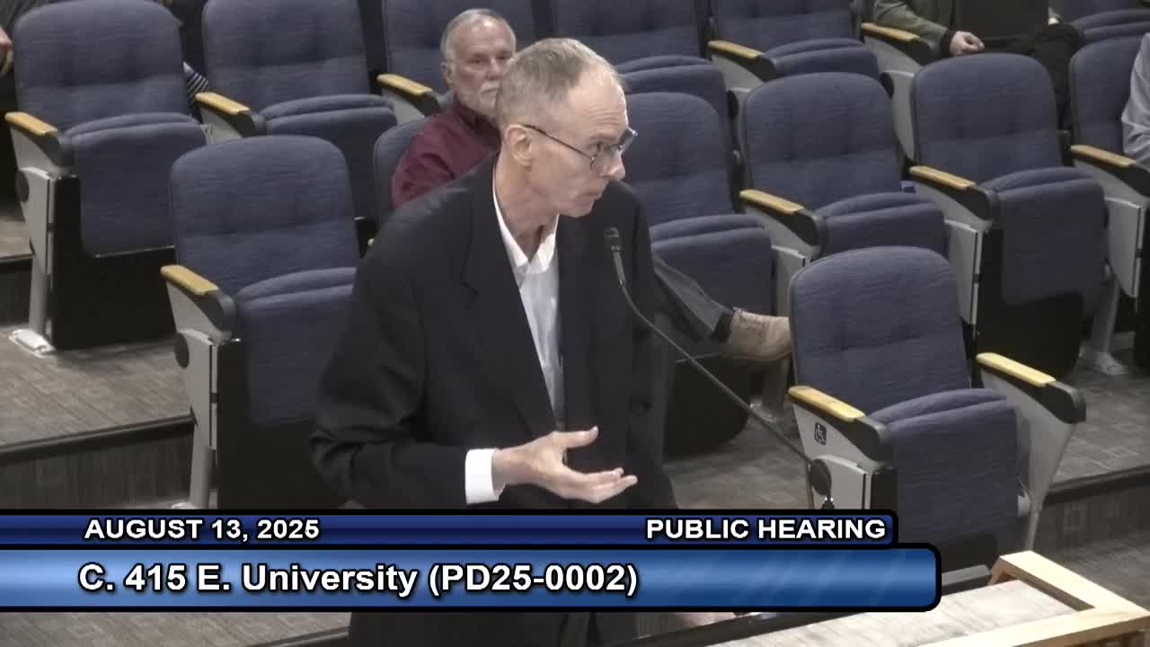 Public Hearing Addresses Property Concerns from Community Representatives