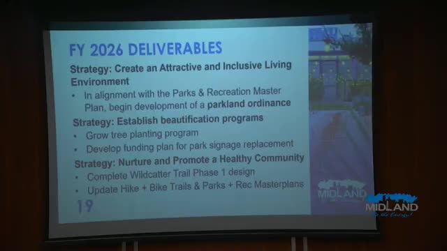 Midland City Council Plans Parkland Ordinance and Sports Complex Development