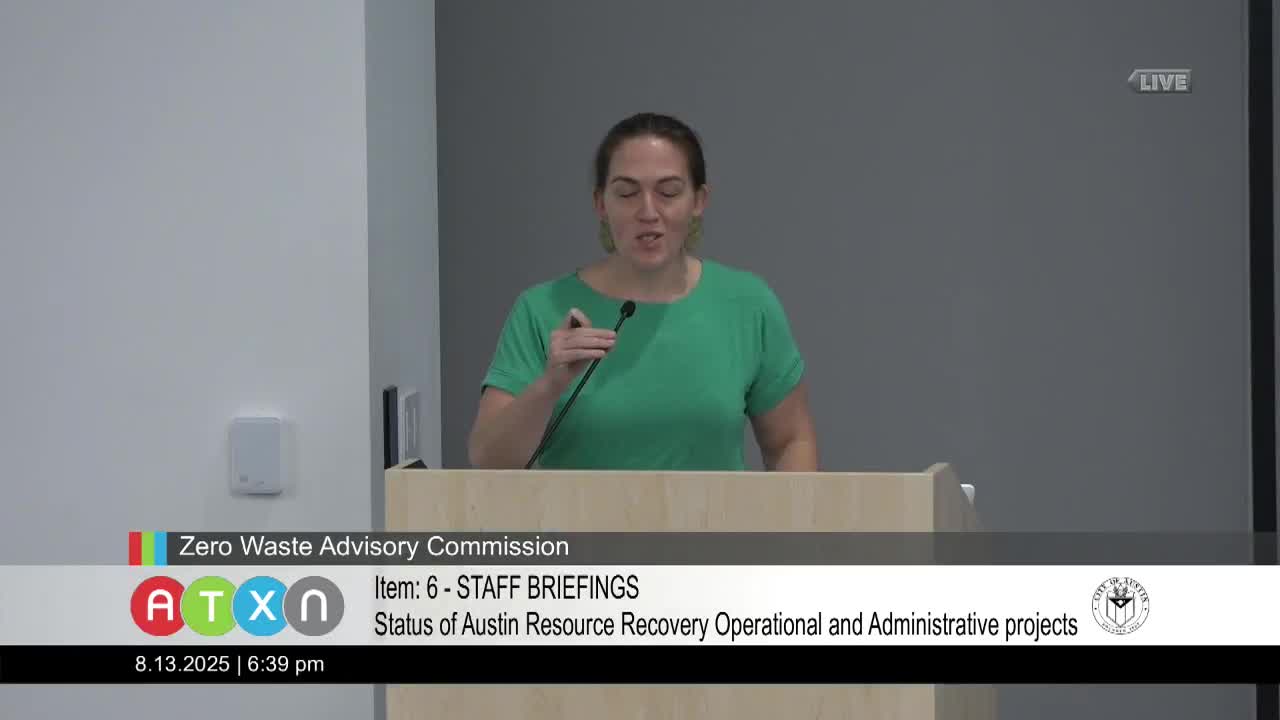 Austin Resource Recovery Highlights Budget Deliberations and Storm Cleanup Efforts