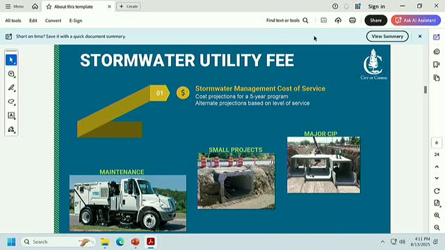 Conroe City Council discusses stormwater utility fee and water modeling projects