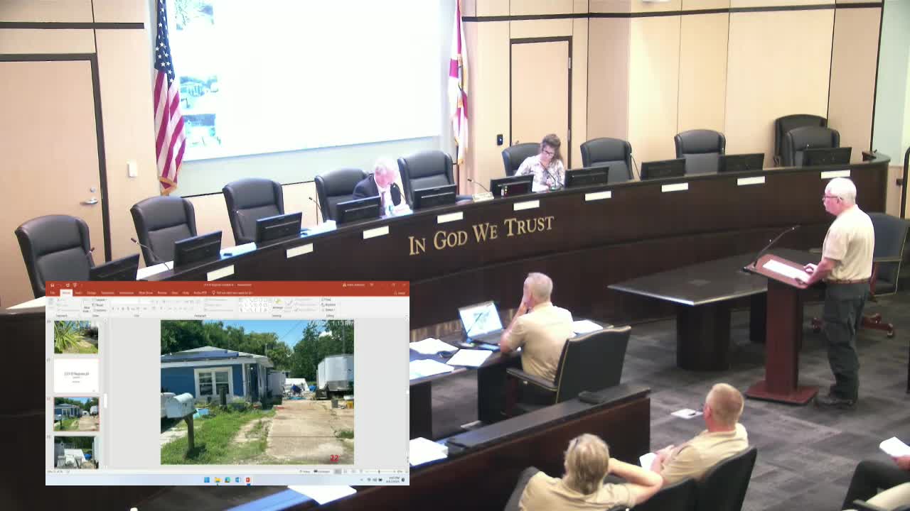 Property Owner Davidson Addresses Fence Issues and Trash Concerns During Inspection