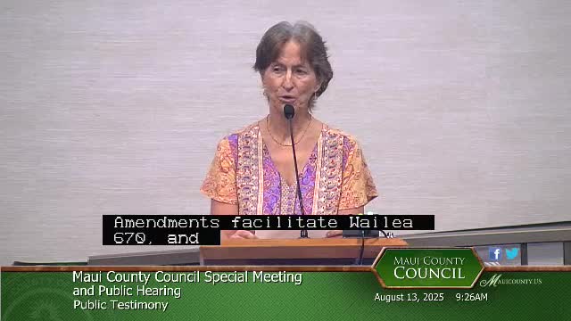 Hawaii Council Faces Opposition Over Amendments Benefiting Halaba Bank's Wailea 6 Project
