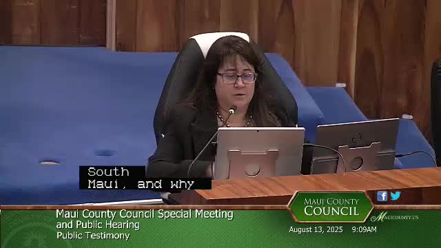 Maui Council Addresses Public Hearing Accessibility and Testimony Options