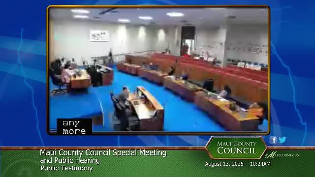 Scarlett Martin urges Maui council to prioritize safety over developer interests