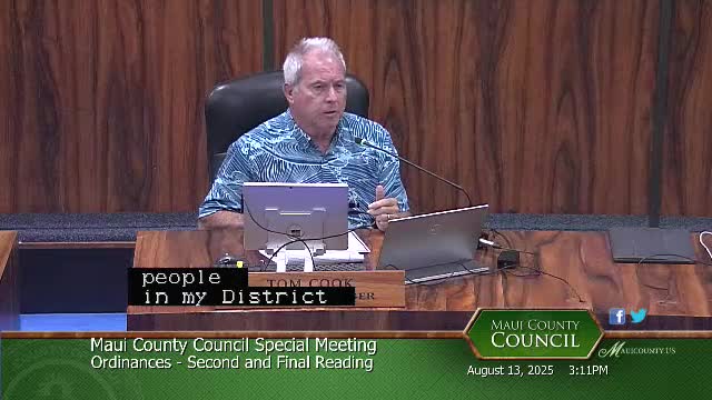 Council Member Johnson Voices Concerns Over Affordable Housing Project in South Maui