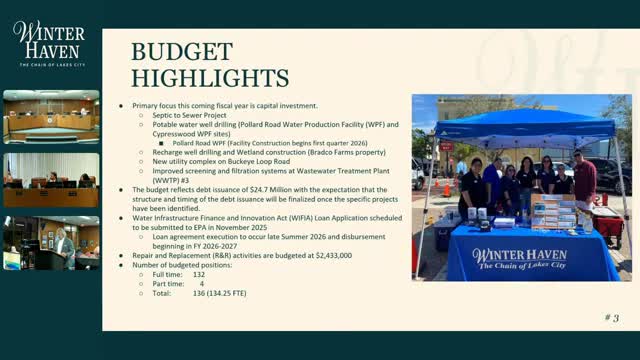 City Budget Plans $24.7M Borrowing for Water Infrastructure Projects