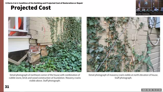 Landmarks Board considers demolition of 2747 Fourth Street due to structural issues