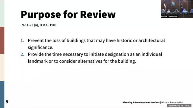 Landmarks Board Reviews Demolition Application for Historic Property in Newlands Neighborhood