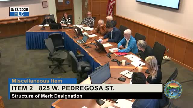 Santa Barbara Designates 825 West Pedagrosa Street as Historic Structure of Merit