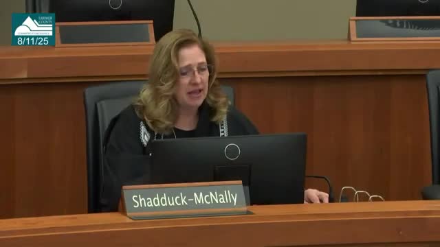 Larimer County Commissioners McNally and Kefalas Lead Upcoming Board Meeting
