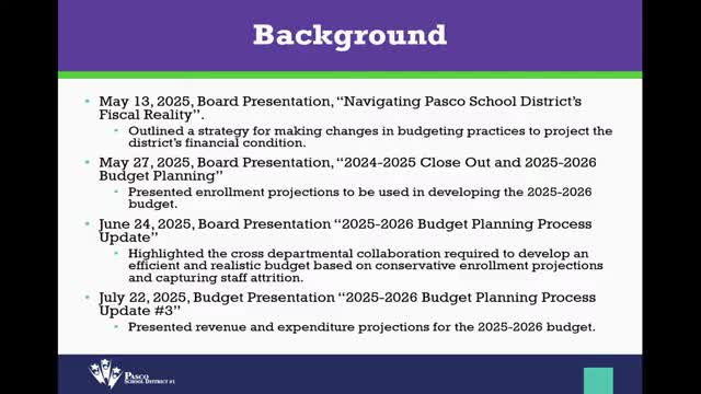 Pasco School Board Opens Public Hearing on 2025-2026 Budget Proposals