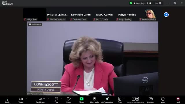 County auditor presents no-new-revenue and voter-approval tax rates; corrected worksheets to be posted