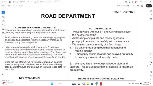 County Road Crews Enhance Safety with Emergencies and Routine Maintenance Updates