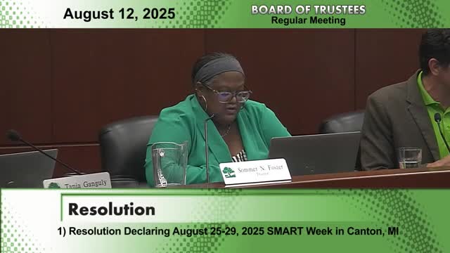 Canton Township Proclaims August 2025 Smart Week to Promote Gun Safety