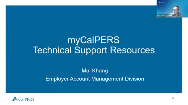 CalPERS details myCalPERS access, testing environment and Cognos report tools for employers