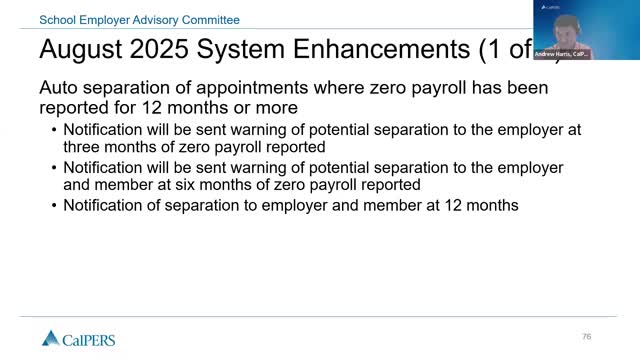 CalPERS to auto‑separate long inactive appointments and add notifications to reduce 'illegal retirements'