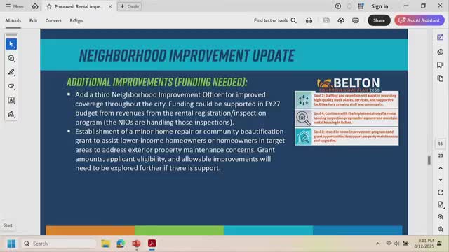 Belton City Council reviews short term rental regulations ahead of World Cup