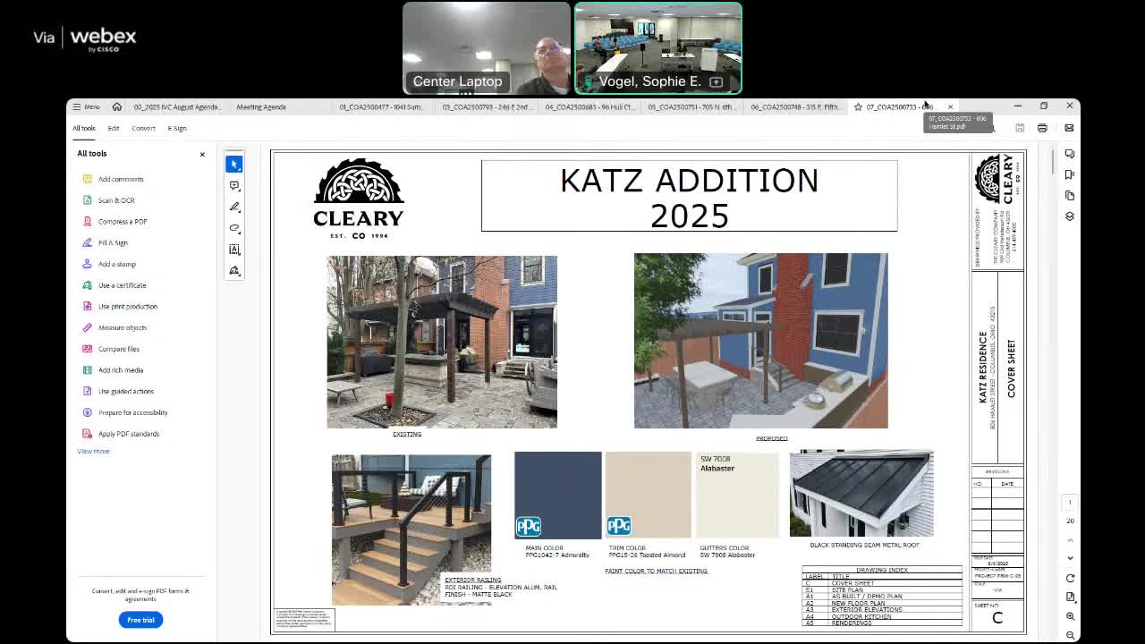 Commission Reviews Mudroom and Outdoor Kitchen Plans in Italian Village