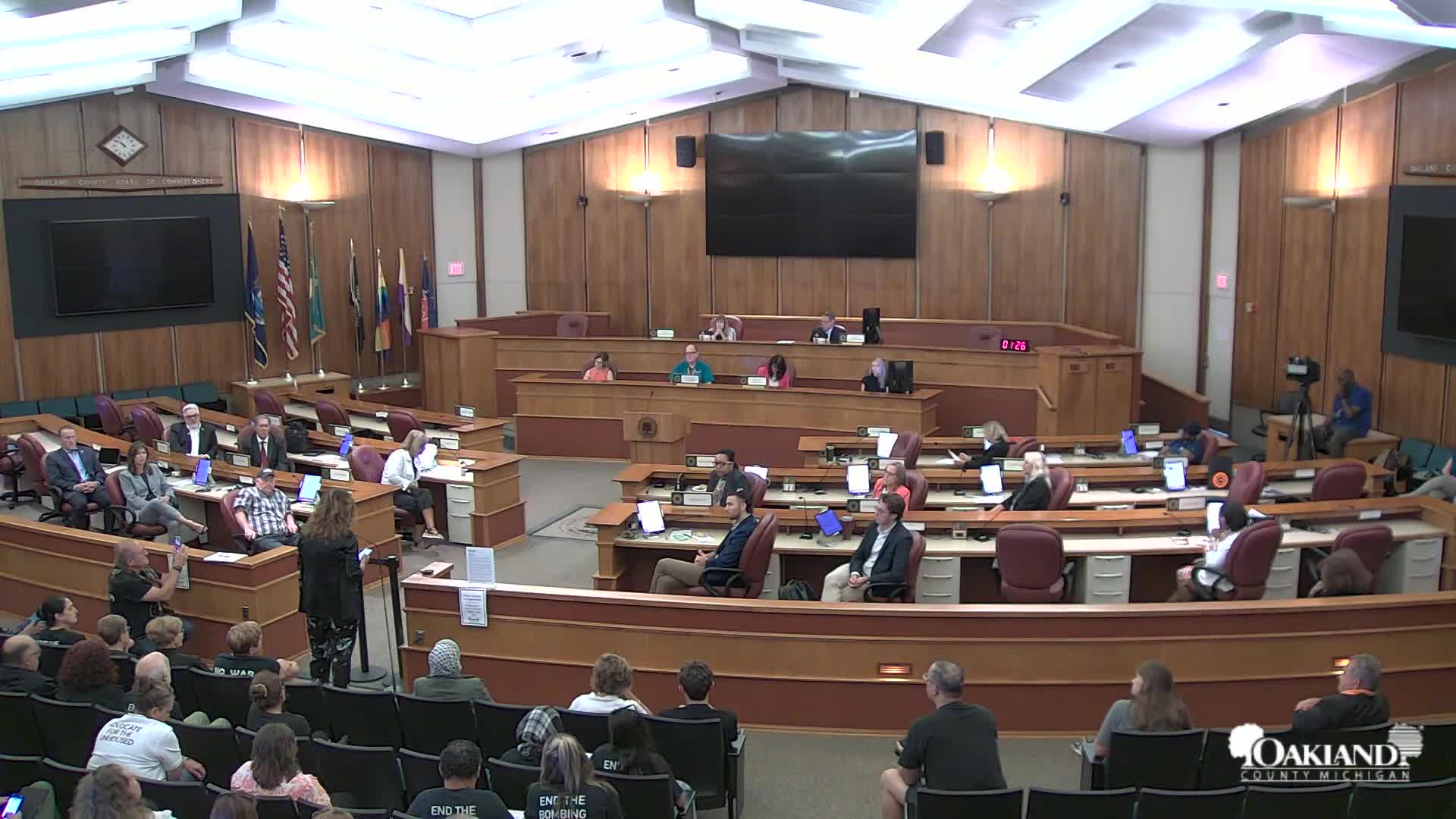 Oakland County Residents Address Atrocities Against Palestinians at Commissioner Meeting