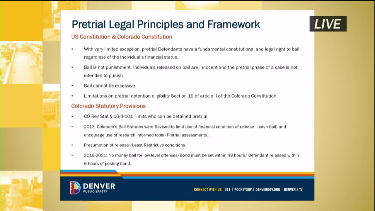 Colorado Bail Reform Aims to Shift from Financial to Risk-Based Release System