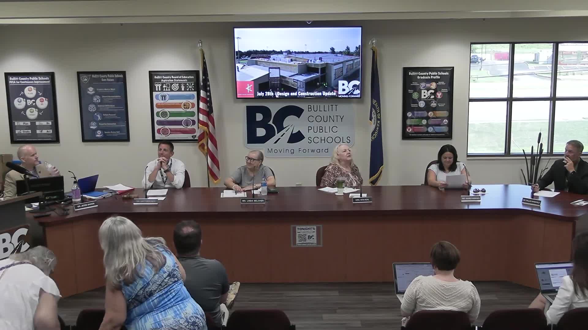 Bullitt County staff update board on school construction, change orders and recommended commissioning contract