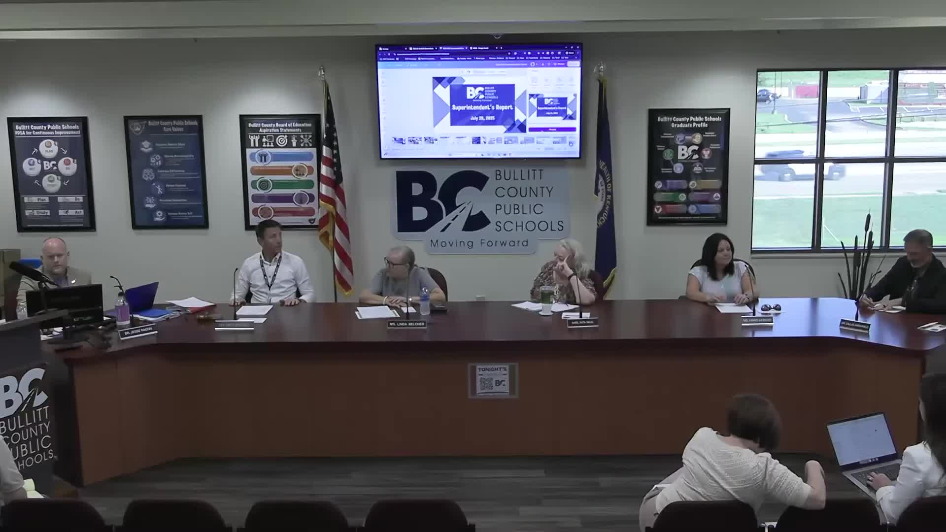 Superintendent reports improved hiring, outlines device rules; district exempts lunches from price increase