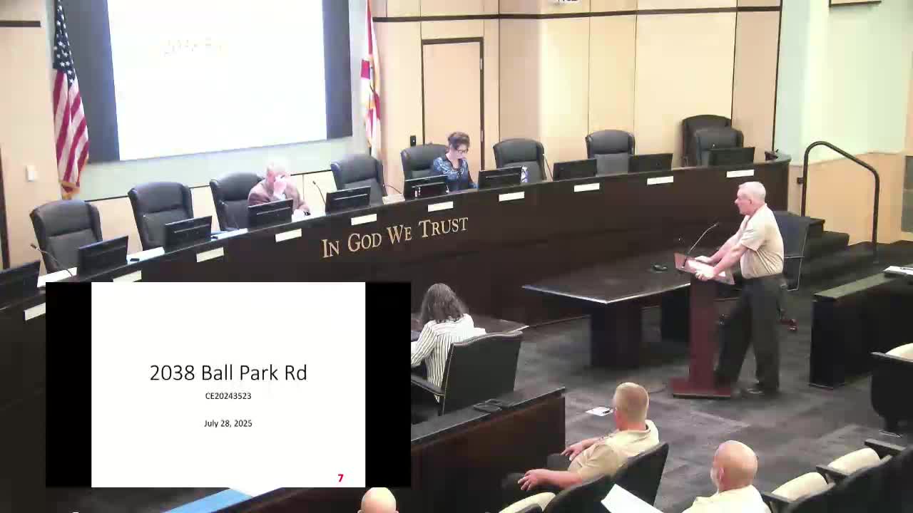 Property Owner Frederick Brugge says he will clear violations at 2038 Ballpark Road