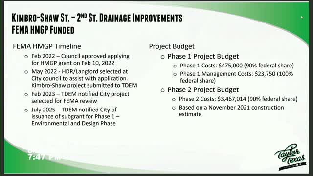 City Council Approves FEMA Grant for Flood Mitigation Project on Donna Channel