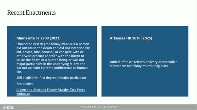 Arkansas Updates Felony Murder Law to Include Drug Delivery Offenses