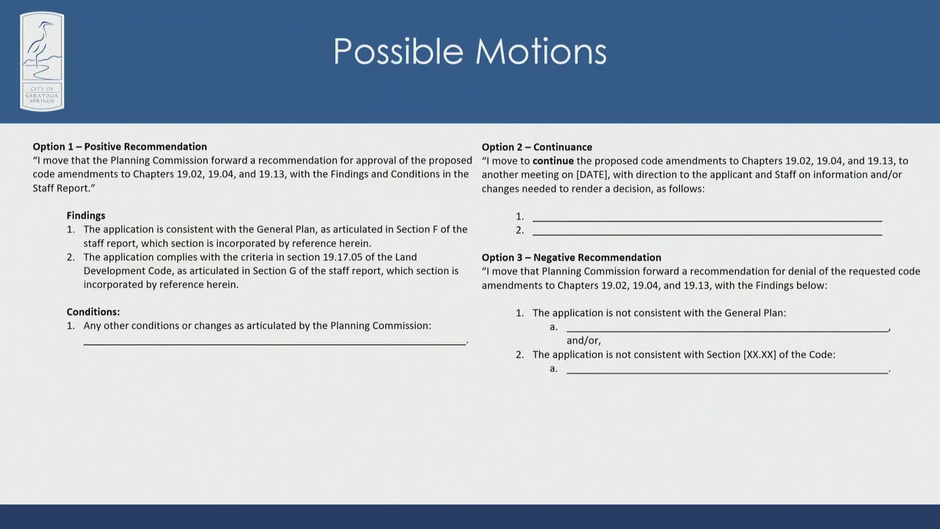 Planning Commission Approves Code Amendments and Reports on Downtown Development